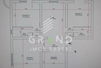 Ap 4 camere | 103mp | 2 bai | 2 balcoane | Plopilor-Parcul Babes - 8