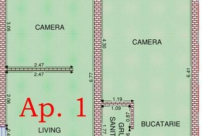 Garsonieră decomandată în Cantemir - 1