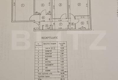 Apartament cu 3 camere decomandat, mobilat în Galata