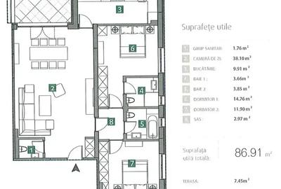 Apartament 3 Camere Lux Vedere Lac Metrou 8 Minute Comision 0 - 6