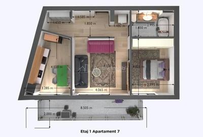 Apartament cu 2 camere decomandat în Cetății - 3