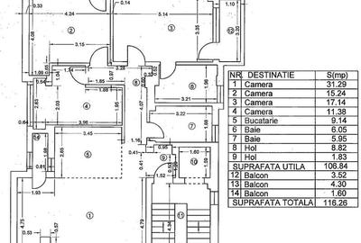 Apartament insorit cu 4 camere | garaj si boxa Apartament insorit cu 4 camere | garaj si boxa - 14