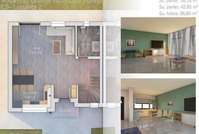 Casă individuală cu 3 camere cu Teren 200 Mp în Florești - 6