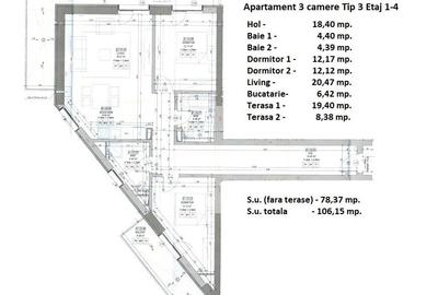 Apartament cu 3 camere decomandat, mobilat în Militari - 24