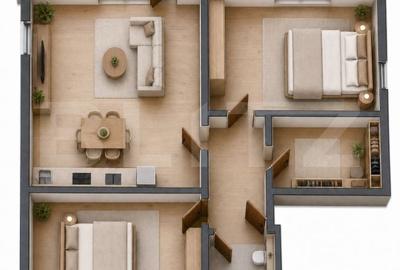 Apartament cu 3 camere decomandat în Central - 2