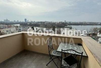 Penthouse cu 3 camere semidecomandat, mobilat în Băneasa - 12