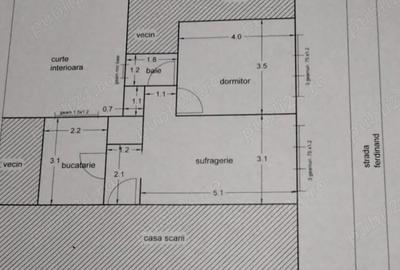 Apartament cu 2 camere semidecomandat în Iancului