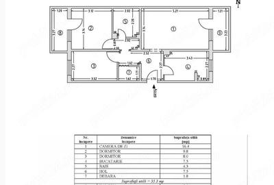 Apartament cu 3 camere decomandat în Central - 1