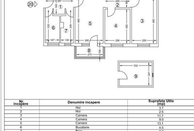 APARTAMENT 3 CAMERE SEMIDECOMANDAT CONFORT 2 ZONA PIATA CARAGIALE - 1