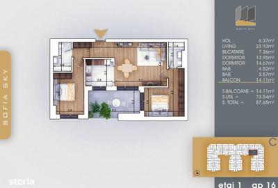 Apartament cu 3 camere în Est - 5