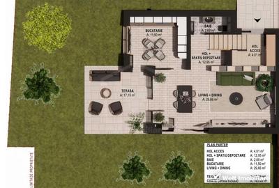 Duplex cu 4 camere cu Canalizare în Dâmbul Rotund