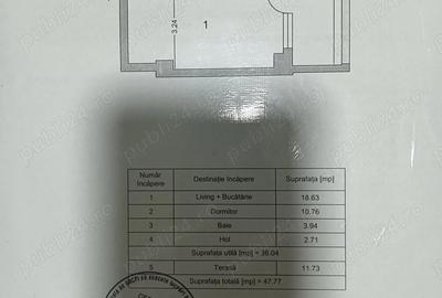 Apartament cu 2 camere semidecomandat în Central - 1