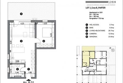 Apartament cu 2 camere semidecomandat în Freidorf - 14