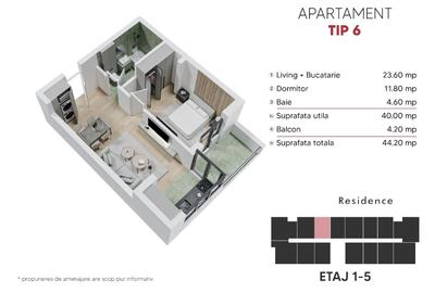 Apartament cu 2 camere semidecomandat în Popești-Leordeni - 5
