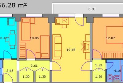 Apartament cu 3 camere semidecomandat în Teiul Doamnei - 4
