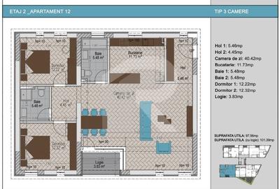 3 camere bloc nou, zona Nerva Traian, metrou Timpuri Noi - 7