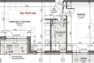 2 camere, 52 mp, 2 balcoane - partial finisat, perfect de amenajat - 7