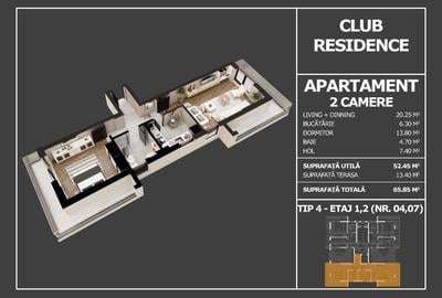 Apartamente 2 cam - Gradina - Terasa - Finisaje la alegere - Str. Postalionului - 6