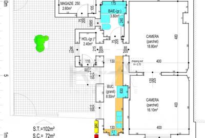 Casă cu 2 camere cu Teren 102 Mp în Dorobanți