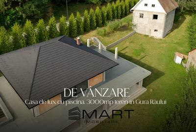 Casa de lux, cu vedere panoramica asupra muntilor, 2600mp teren Gura Raului