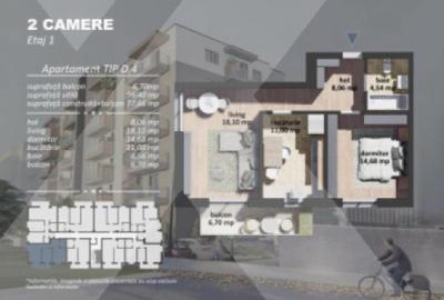 Apartament cu 2 camere decomandat în Berceni - 1
