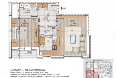 2 Camere Zona Linistita -Acces rapid STB - 1