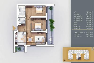 NOU 3 camere - luminos/spatios, 2 bai/2balcoane - Metrou N. Teclu - 5