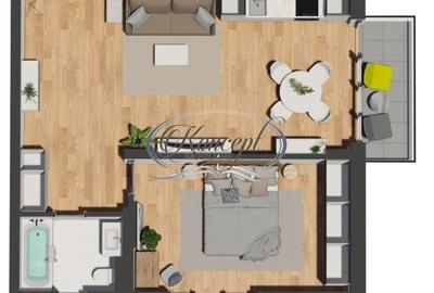 Apartament cu 2 camere semidecomandat în Florești - 1
