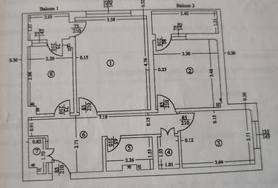 Apartament cu 3 camere decomandat în Central - 1