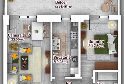 2 Camere/Metrou Anghel Saligny - 2