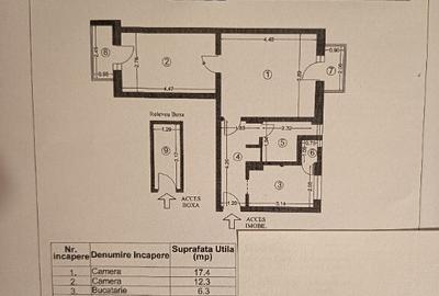 Apartament cu 2 camere semidecomandat în Mihail Kogălniceanu