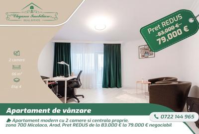 Apartament cu 2 camere decomandat, mobilat în Micălaca