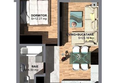 Apartament cu 2 camere semidecomandat în Torontalului - 12