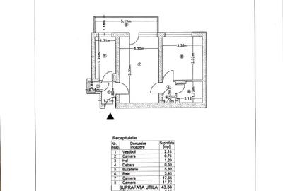Apartament cu 2 camere decomandat în P-ța Muncii - 1