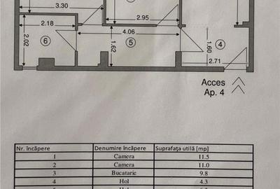 Apartament cu 2 camere decomandat, mobilat în Valea Cetății