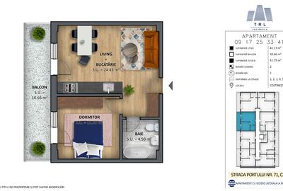 Apartament cu 2 camere semidecomandat în Nord - 11