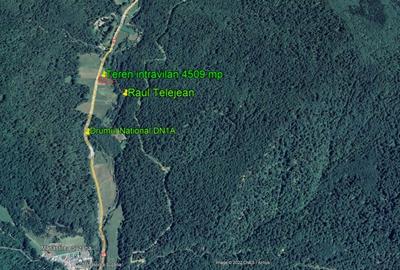 Teren intravilan 4.506 mp-Cheia, Maneciu, Prahova | Deschidere DN1A si Telejean - 5