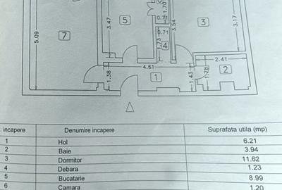 Apartament cu 2 camere decomandat în Dacia