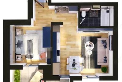 Apartament cu 2 camere semidecomandat în Torontalului