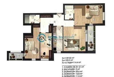 Royal Imobiliare-Vanzare Apartament 4 Camere Zona Campina - 1