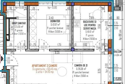 Apartament 2 camere, 54mp, bloc nou, zona Regal, Baciu