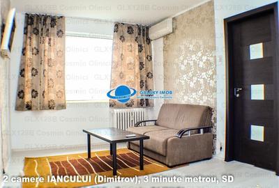 Apartament cu 2 camere semidecomandat, mobilat în Iancului