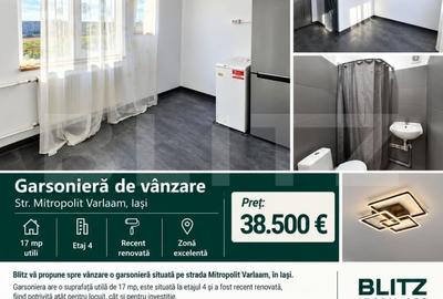 Garsonieră semidecomandată, mobilată în Nicolina