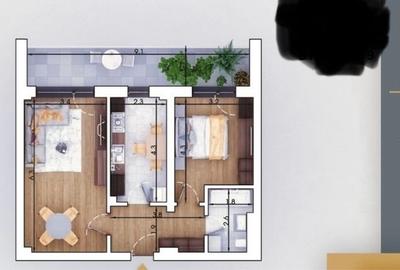 Apartament cu 2 camere decomandat în Titan - 4