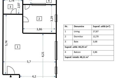 Apartament cu 2 camere semidecomandat, mobilat în Ferentari - 14