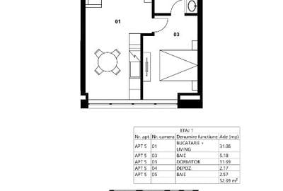 Apartament cu 2 camere decomandat în Central - 2