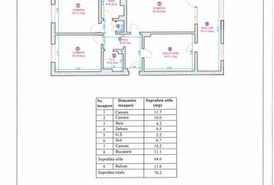 Apartament cu 3 camere decomandat în Lotrioara - 2