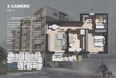 Apartament cu 2 camere decomandat în Berceni - 2