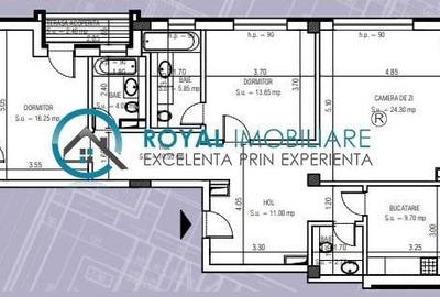 Penthouse cu 3 camere decomandat în Republicii - 8