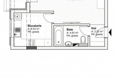Etaj 1-Tatarasi Kaufland-1 Camera Decomandat-bloc nou intabulat - 10